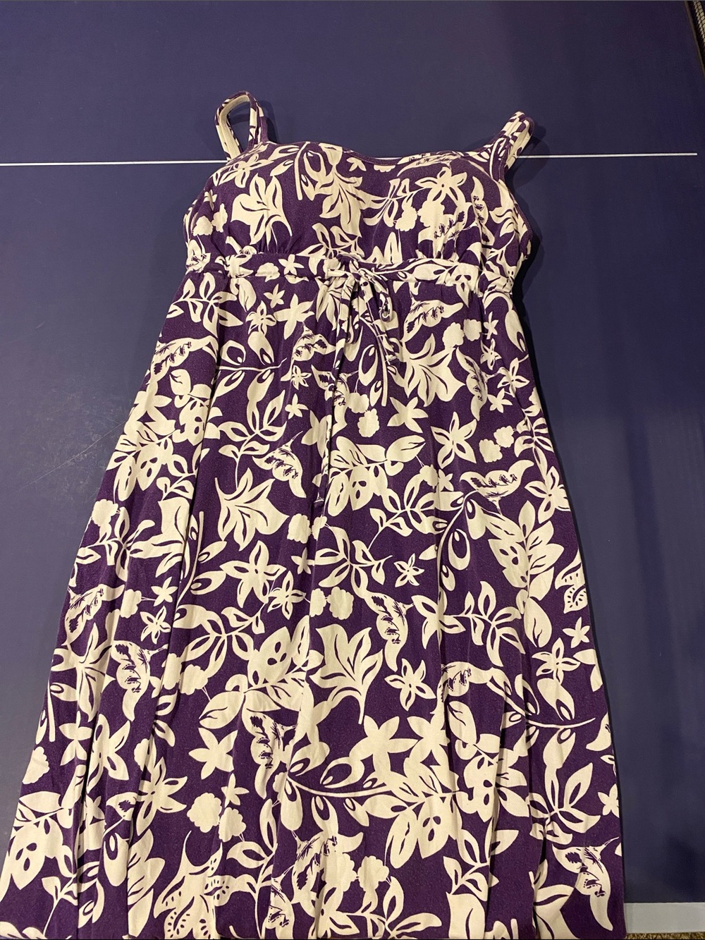 Denver Hayes Purple Floral Tie-Front Midi Dress